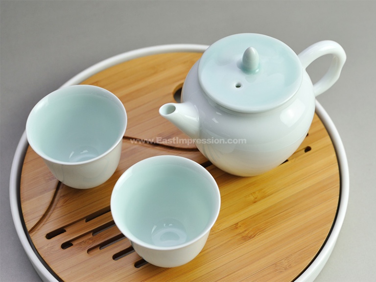 婺州窑青瓷茶具套装：明月山水- 团购- 东方印象