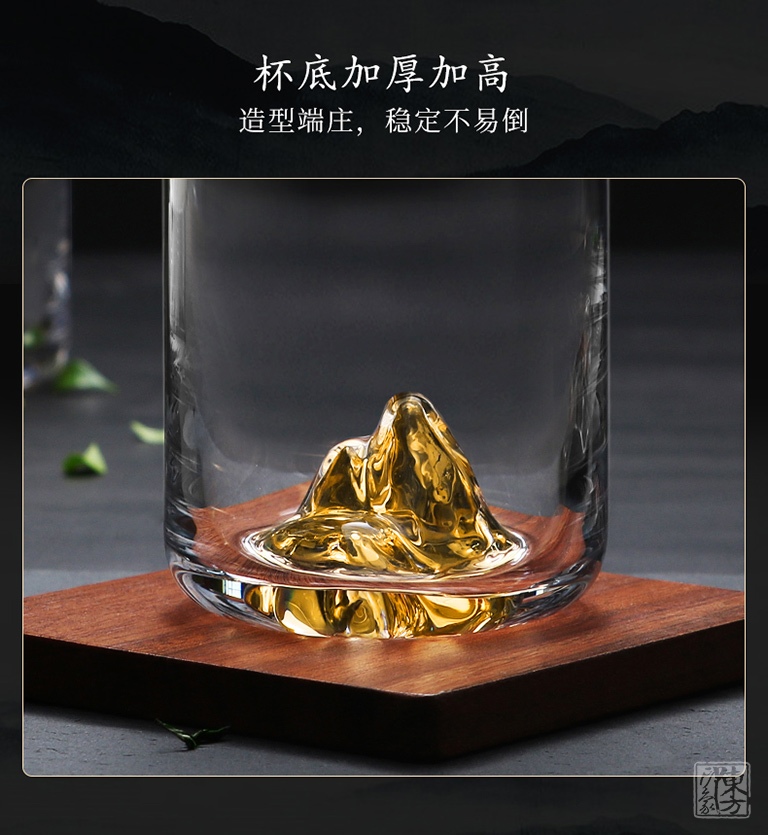 “江山”大师级手工水晶绿茶杯（对杯）