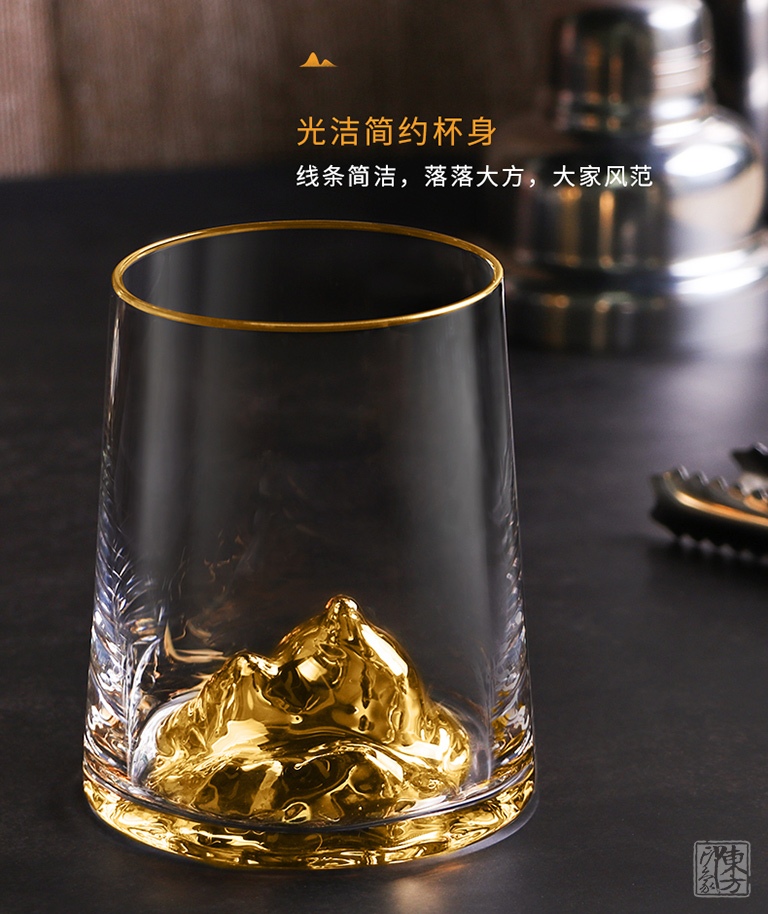 “江山”大师级手工水晶威士忌杯（对杯）