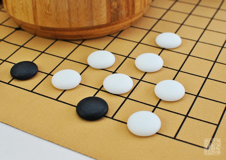 仿红木盒楠竹罐新云子围棋