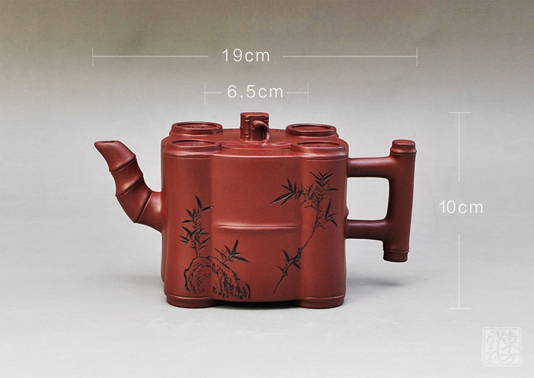 名家全手工宜兴原矿底槽清泥精品紫砂壶：福竹