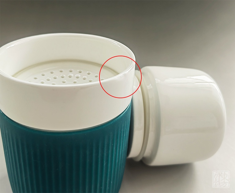 高温骨玉瓷便携茶具（茶杯+茶叶罐）：相依相随（微瑕）