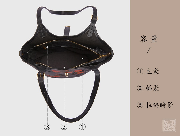 桑蚕丝香云纱印花提花包：柿柿如意A