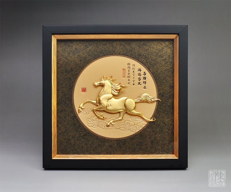 立体金箔框画:马踏祥云