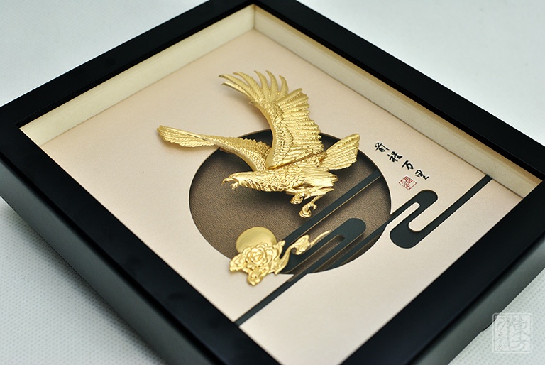 立体金箔框画:前程万里