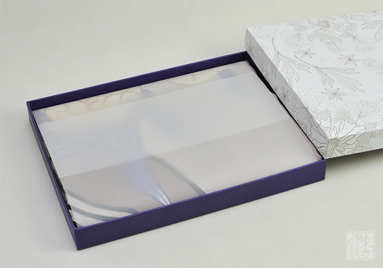 绵羊毛桑蚕丝混纺秋冬款围巾披肩:如花绽放