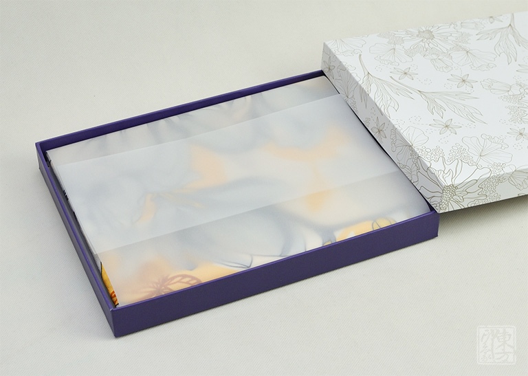 绵羊毛桑蚕丝混纺秋冬款围巾披肩:玉兰福蝶