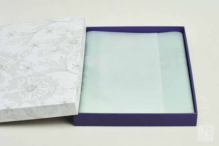 100%桑蚕丝/真丝素绉缎丝巾：竹摇清影