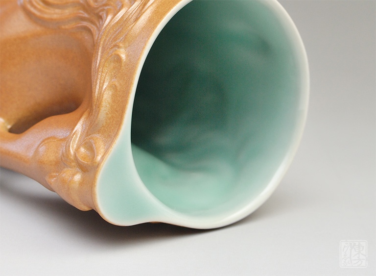 龙泉青瓷草木灰釉茶杯/咖啡杯：掌握密“马”