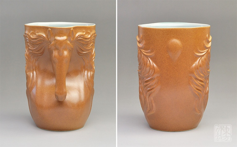 龙泉青瓷草木灰釉茶杯/咖啡杯：掌握密“马”