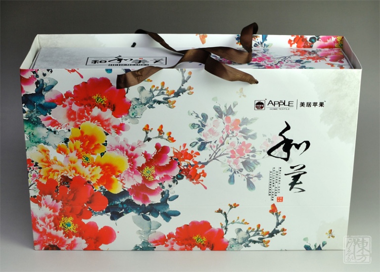 艺术手绘绸缎被套被－水墨繁花