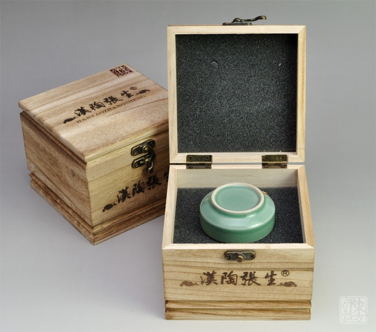 青瓷竹叶青开片快客杯