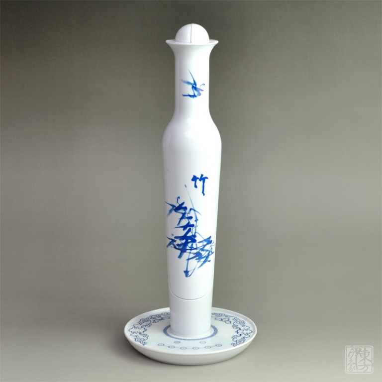 无视觉危害LED智能护眼台灯：青花四君子之竹