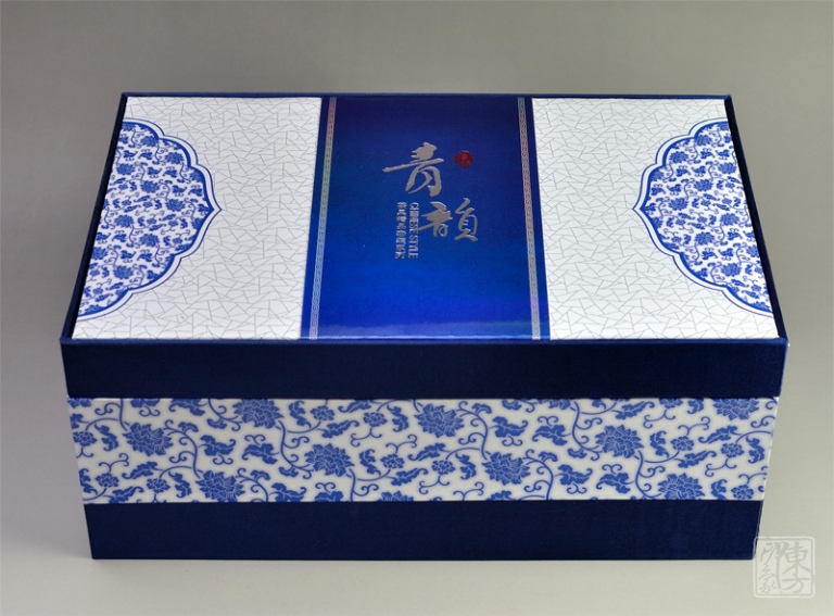 德化羊脂玉瓷茶具八件套：富春山居图