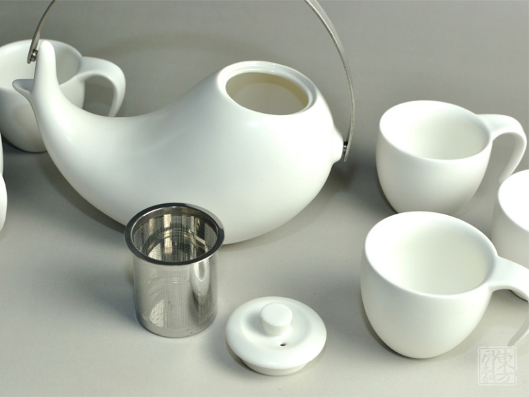 太极壶茶具（珠光白）