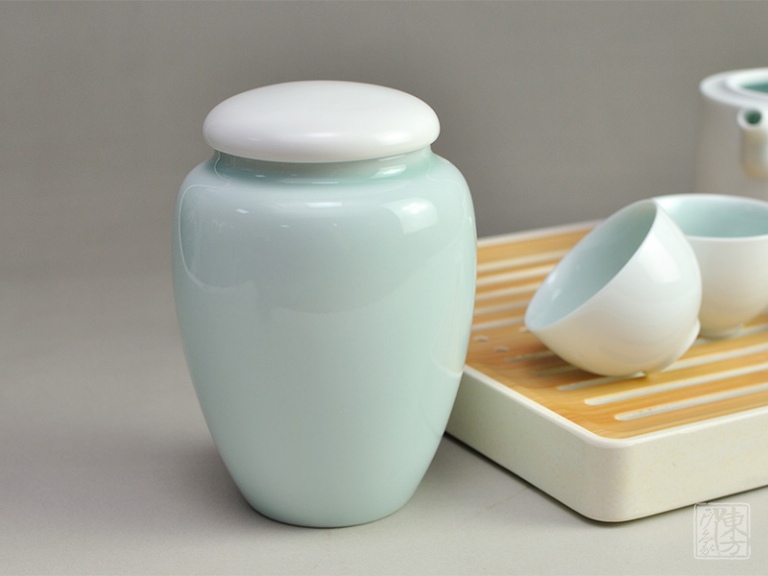 婺州窑青瓷茶具套装：清新如水