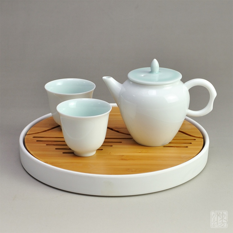 婺州窑青瓷茶具套装：明月山水